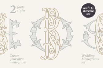 Wedding Monogram Font Design for Personalized Invitations