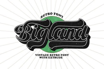 The Bigland Retro Font: Design & Creative Uses