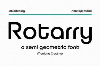 Rotarry Font for Geometric Design Projects